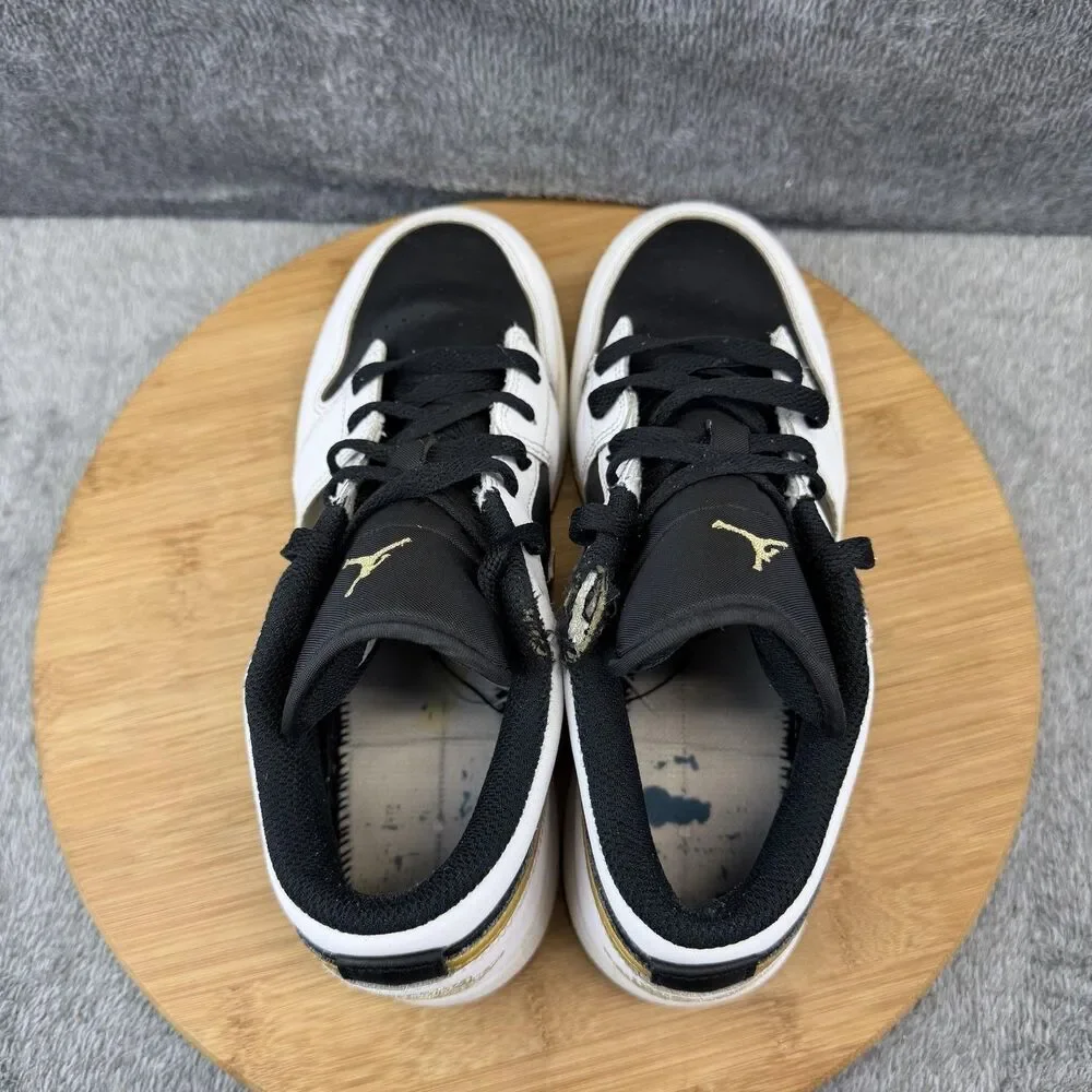 Nike Air Jordan 1 Low Shoes Boys Size 7Y White Sneakers 553560-172 No Insoles